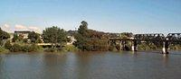 Wanganui East, Whangaui River and railway bridge, taken from the Aramoho side river bank